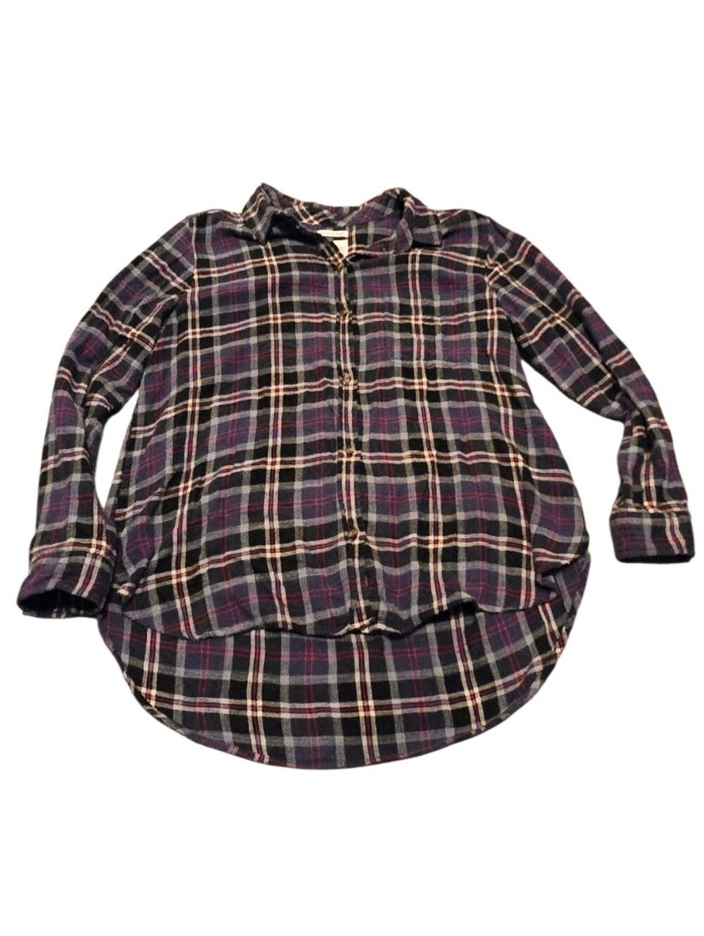 American Eagle Outfitters Amazingly Soft Plaid Button-Down Shirt Size XL E25